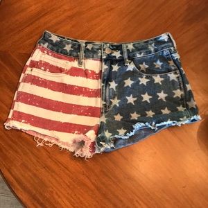 American denim shorts
